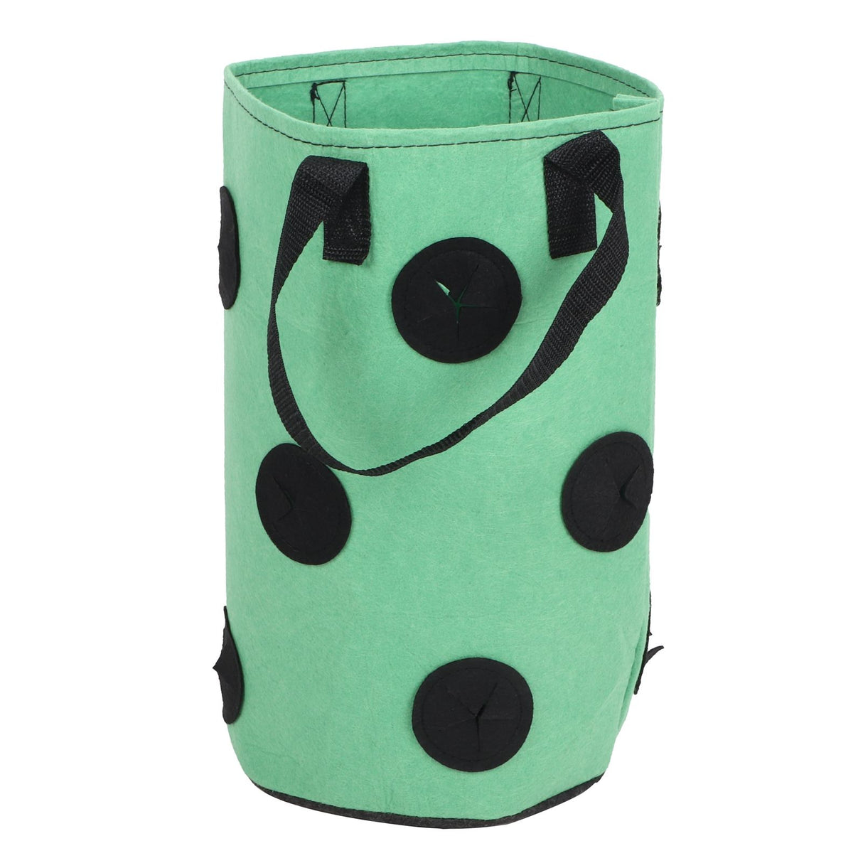 12 Holes Strawberry Planter Bag with Handles Portable Felt Plant Growing Bag for GardenGreen 20x35cm