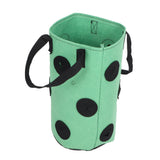 12 Holes Strawberry Planter Bag with Handles Portable Felt Plant Growing Bag for GardenGreen 20x35cm