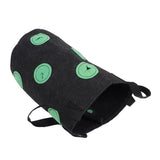 12 Holes Strawberry Planter Bag with Handles Portable Felt Plant Growing Bag for GardenBlack 20x35cm