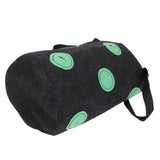 12 Holes Strawberry Planter Bag with Handles Portable Felt Plant Growing Bag for GardenBlack 20x35cm