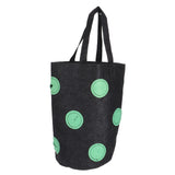 12 Holes Strawberry Planter Bag with Handles Portable Felt Plant Growing Bag for GardenBlack 20x35cm - Low Angle