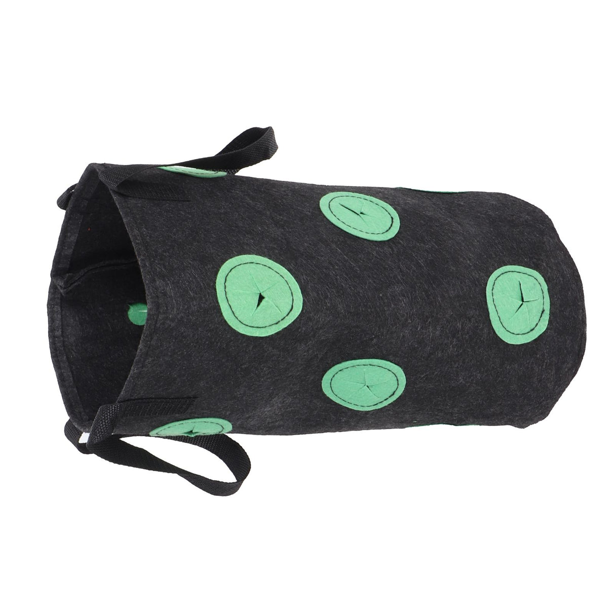 12 Holes Strawberry Planter Bag with Handles Portable Felt Plant Growing Bag for GardenBlack 20x35cm