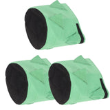 3Pcs 6-Holes Strawberry Planting Bag Felt Garden Plant Grow Bags 26L/7Gallon Green - Side View
