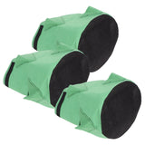 3Pcs 6-Holes Strawberry Planting Bag Felt Garden Plant Grow Bags 26L/7Gallon Green