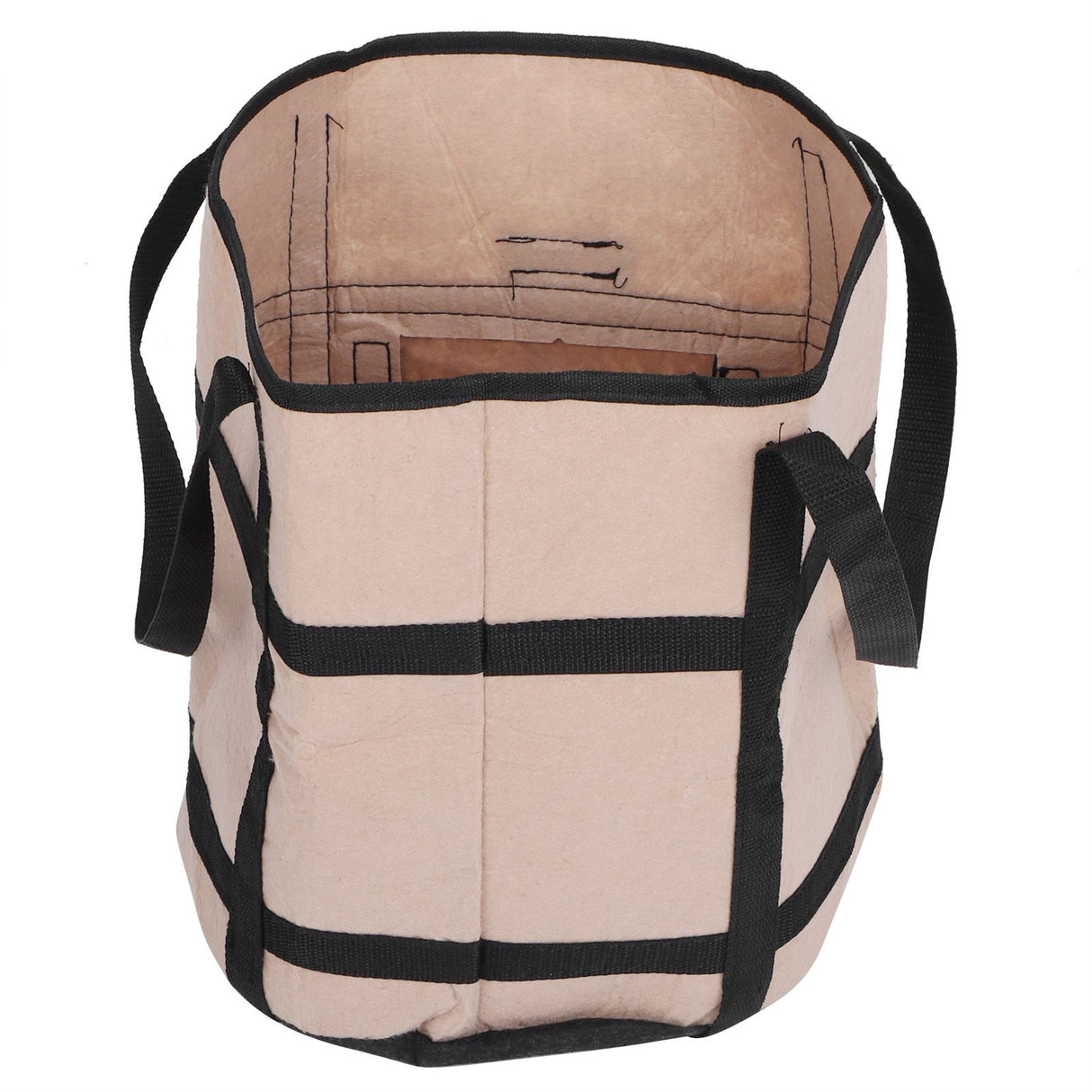 Potato Grow Bags Felt Fabric Plant Planting Bag Fruit Vegetable Planter Garden ToolBrown with Shade 30x35cm 26L/7Gallon