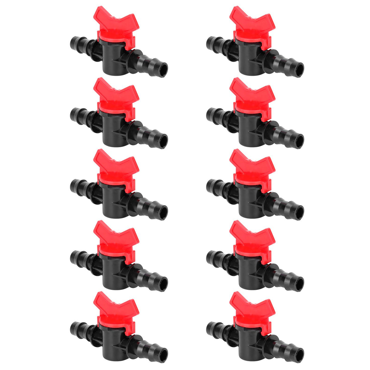 10PCS 1/2 Hose Irrigation Fittings Barbed in Line Valve Garden Irrigation Connector