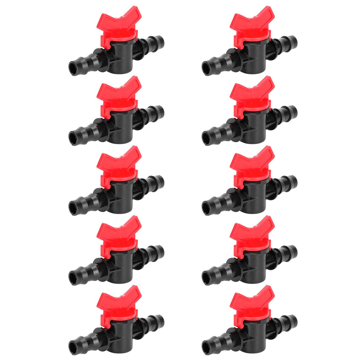 10PCS 1/2 Hose Irrigation Fittings Barbed in Line Valve Garden Irrigation Connector