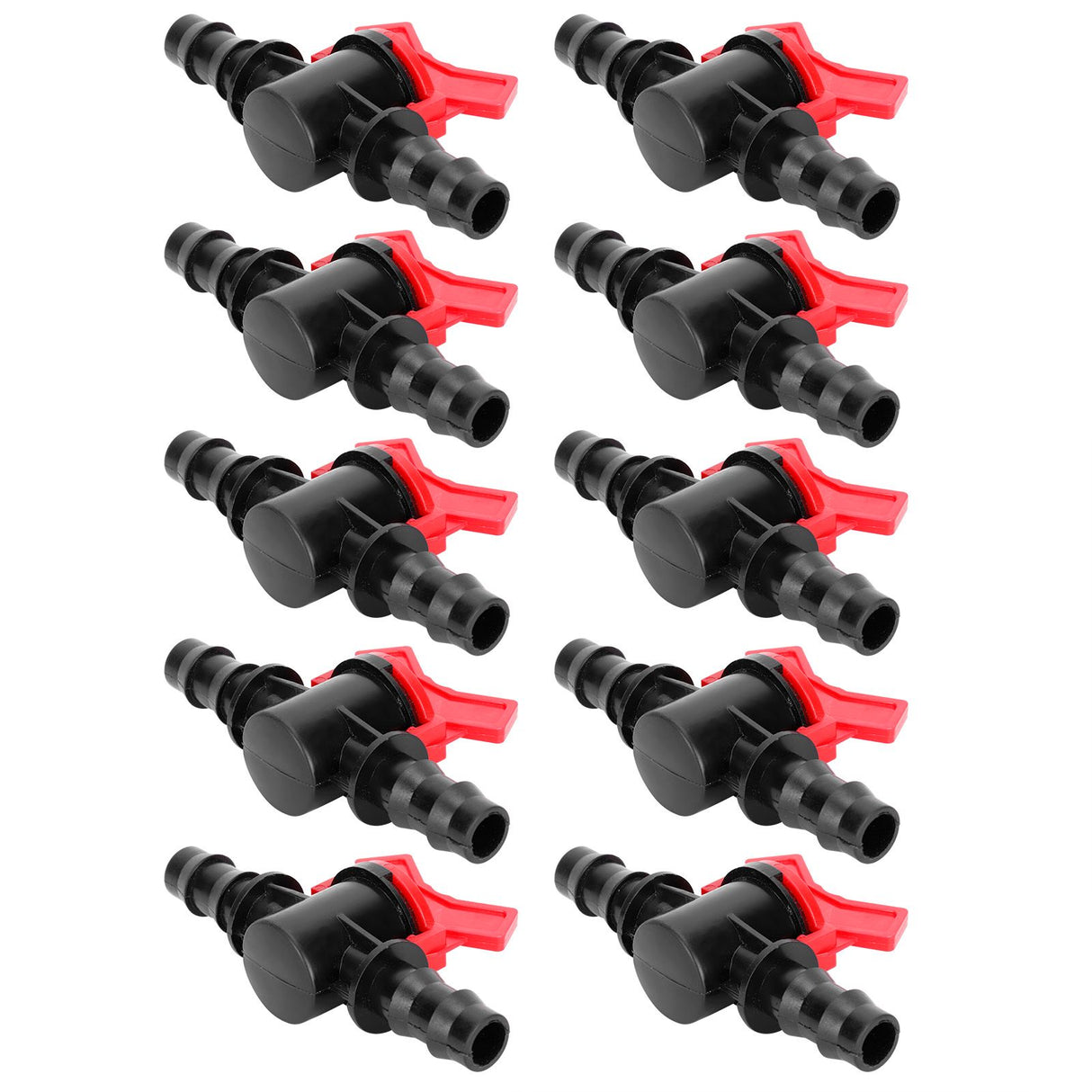 10PCS 1/2 Hose Irrigation Fittings Barbed in Line Valve Garden Irrigation Connector
