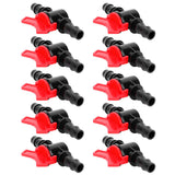 10PCS 1/2 Hose Irrigation Fittings Barbed in Line Valve Garden Irrigation Connector - Close-Up Angle