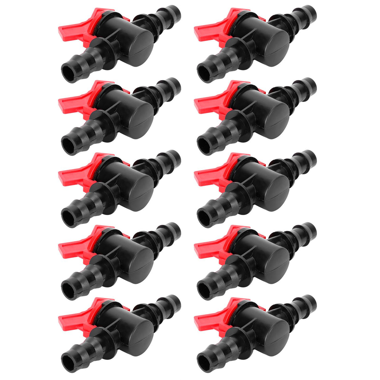 10PCS 1/2 Hose Irrigation Fittings Barbed in Line Valve Garden Irrigation Connector