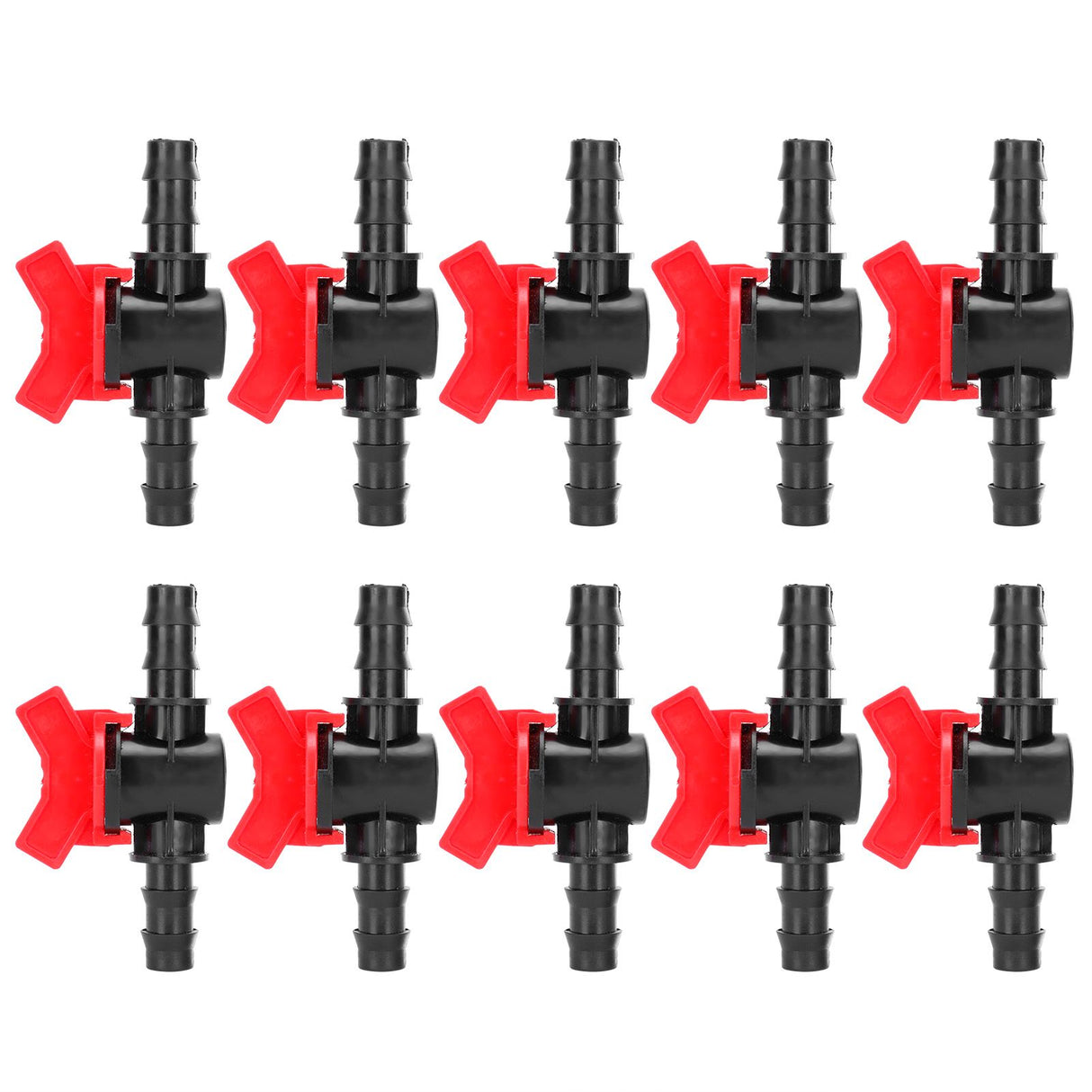 10PCS 1/2 Hose Irrigation Fittings Barbed in Line Valve Garden Irrigation Connector