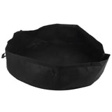 Round Planting Bag with Handle Garden Bed Vegetable Seedling Cultivation Bag for HomeBlack 120cmx30cm