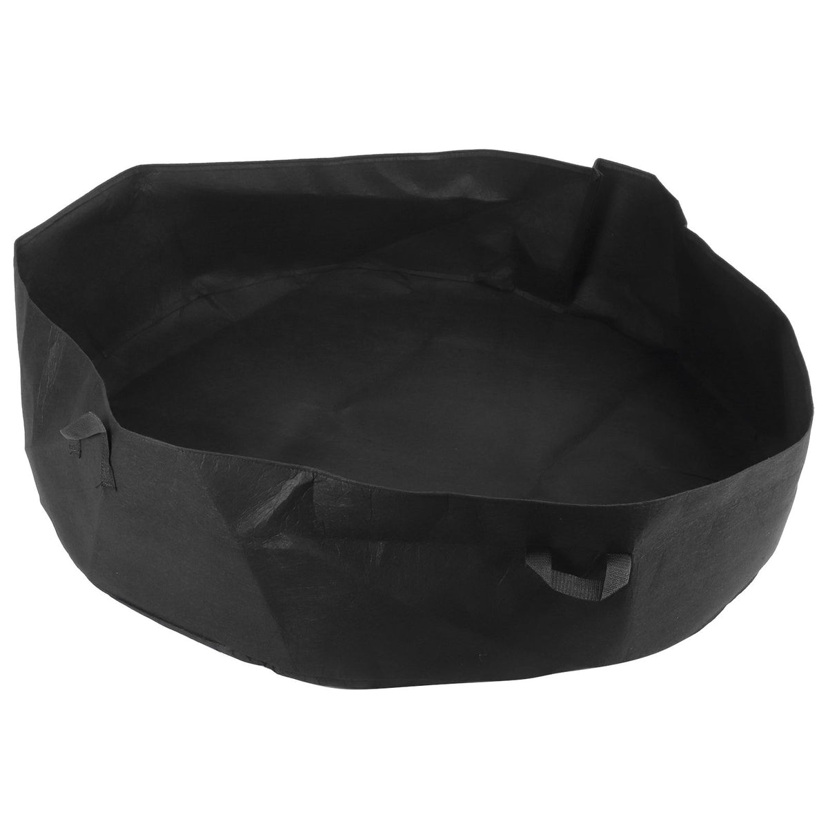 Round Planting Bag with Handle Garden Bed Vegetable Seedling Cultivation Bag for HomeBlack 120cmx30cm