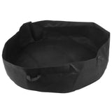Round Planting Bag with Handle Garden Bed Vegetable Seedling Cultivation Bag for HomeBlack 120cmx30cm