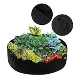 Round Planting Bag with Handle Garden Bed Vegetable Seedling Cultivation Bag for HomeBlack 120cmx30cm