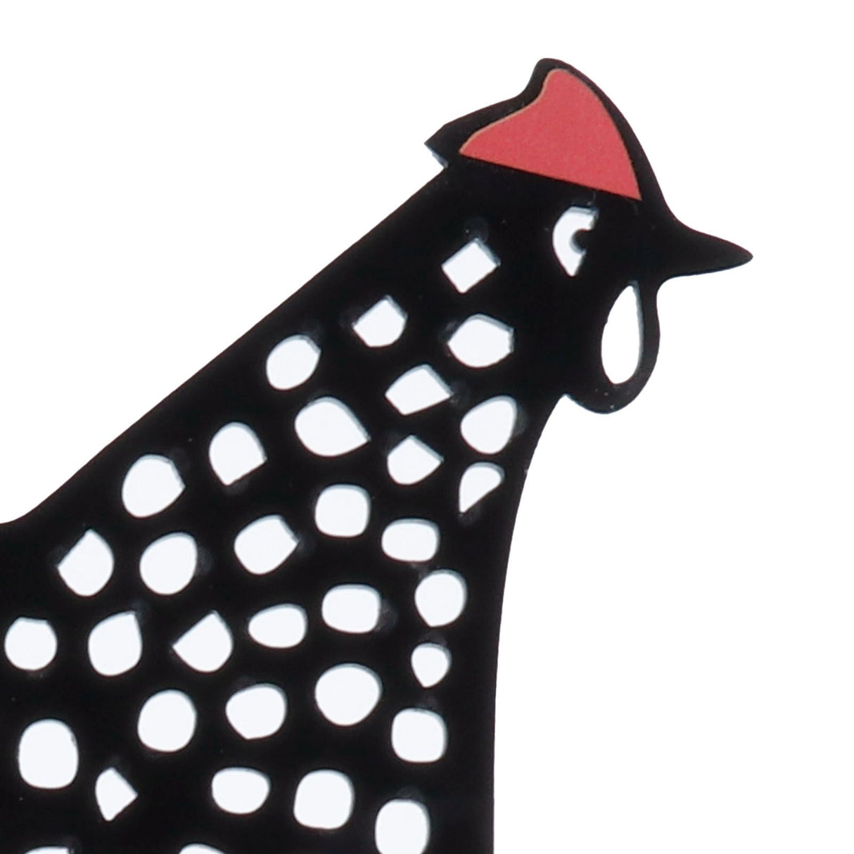 5Pcs Chicken Stakes Set Acrylic Animal Shape Statues Decoration for Garden Yard Black