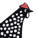 5Pcs Chicken Stakes Set Acrylic Animal Shape Statues Decoration for Garden Yard Black
