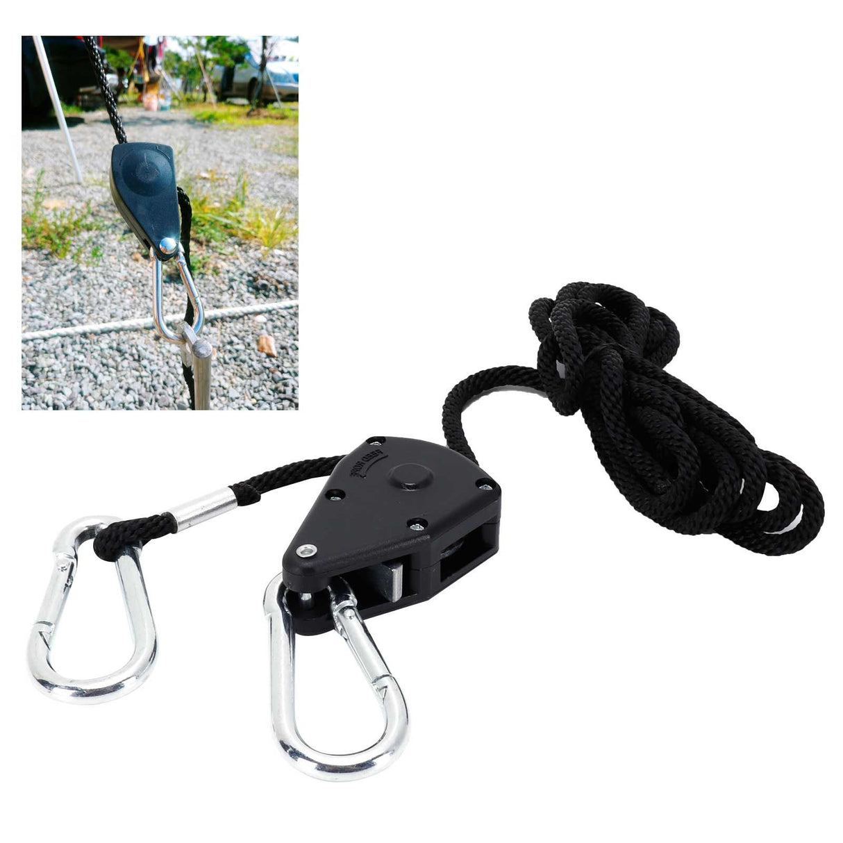 Pulley Adjustable Rope Buckle Tent Canopy Rope Stop Buckle for Outdoor Camping Supplies