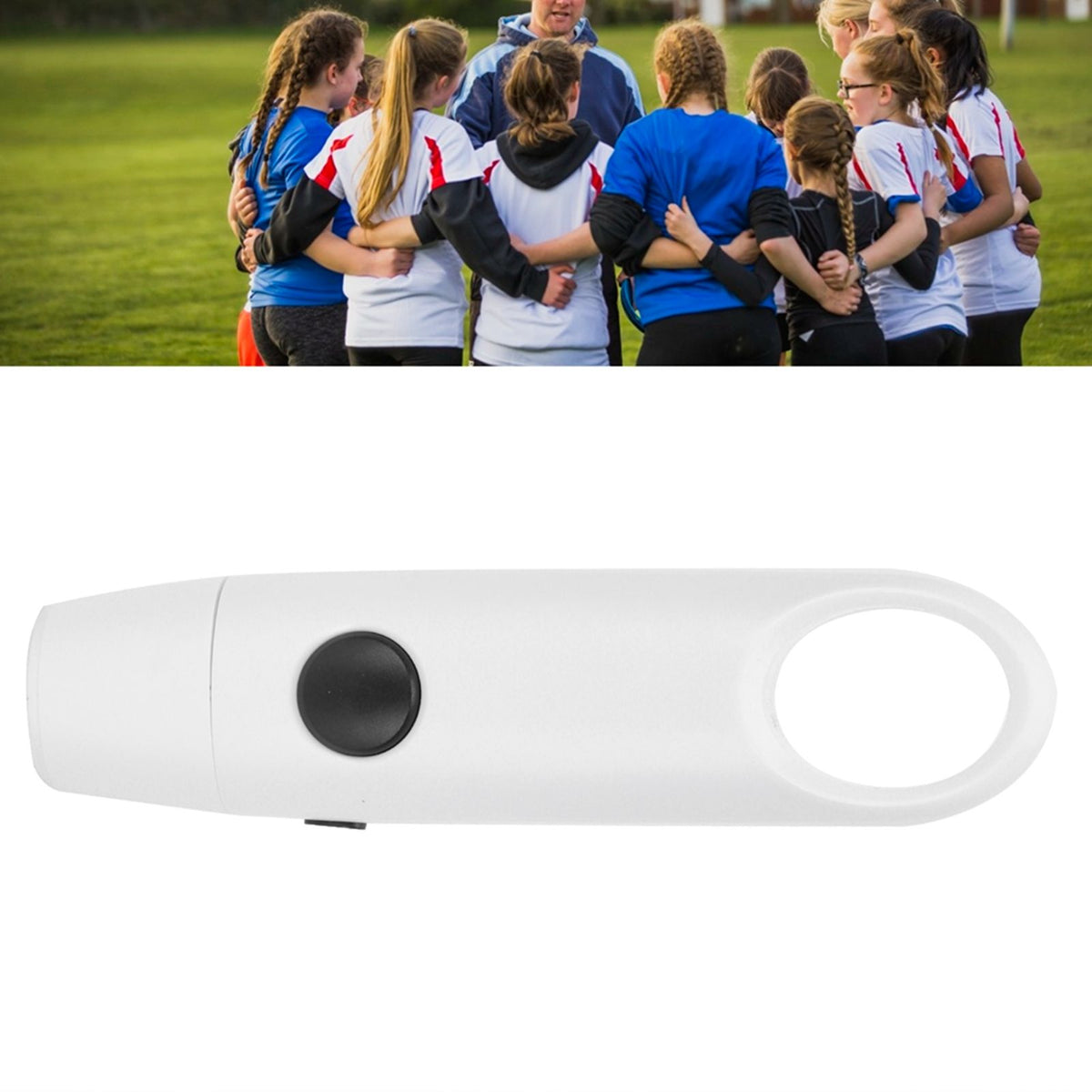 Electronic Whistle 3 Gears Adjustable Training Electronic Whistle for Sports TravellerWhite