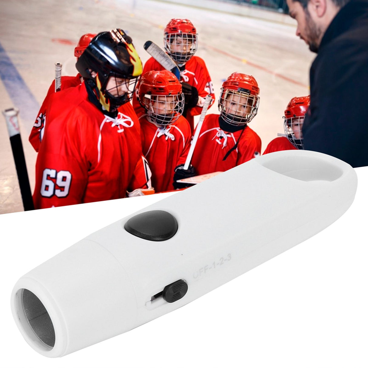 Electronic Whistle 3 Gears Adjustable Training Electronic Whistle for Sports TravellerWhite