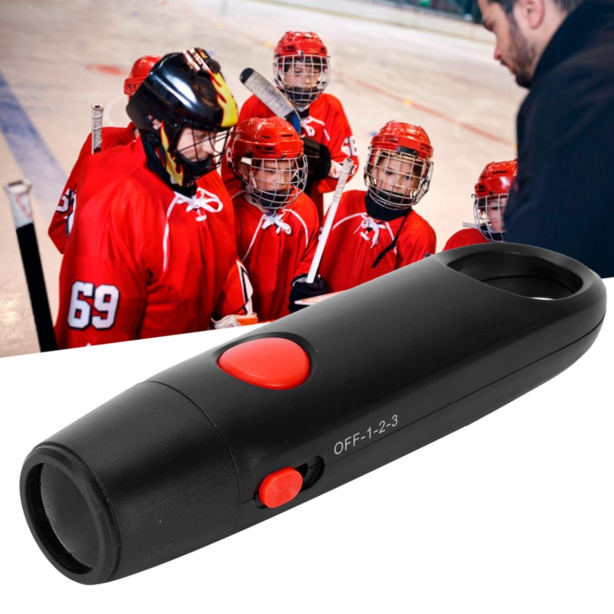 Electronic Whistle 3 Gears Adjustable Training Electronic Whistle for Sports TravellerBlack