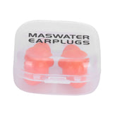 Reusable Ear Plugs Waterproof Silicone Earplugs Noise Reduction for Swimming Sleeping(Orange Box )