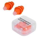 Reusable Ear Plugs Waterproof Silicone Earplugs Noise Reduction for Swimming Sleeping(Orange Box ) - 45-Degree Angle