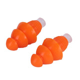Reusable Ear Plugs Waterproof Silicone Earplugs Noise Reduction for Swimming Sleeping(Orange Box ) - Close-Up Angle