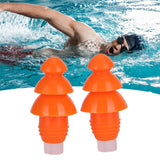 Reusable Ear Plugs Waterproof Silicone Earplugs Noise Reduction for Swimming Sleeping(Orange Box ) - Extra Image
