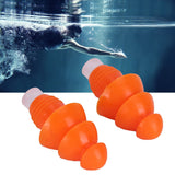 Reusable Ear Plugs Waterproof Silicone Earplugs Noise Reduction for Swimming Sleeping(Orange Box ) - Extra Image