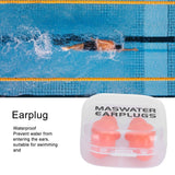 Reusable Ear Plugs Waterproof Silicone Earplugs Noise Reduction for Swimming Sleeping(Orange Box )