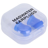 2Pcs Ear Plugs Waterproof Noise Reduction Silicone Protective Earplug for Swimming Flying(Blue L+Box ) - Side View