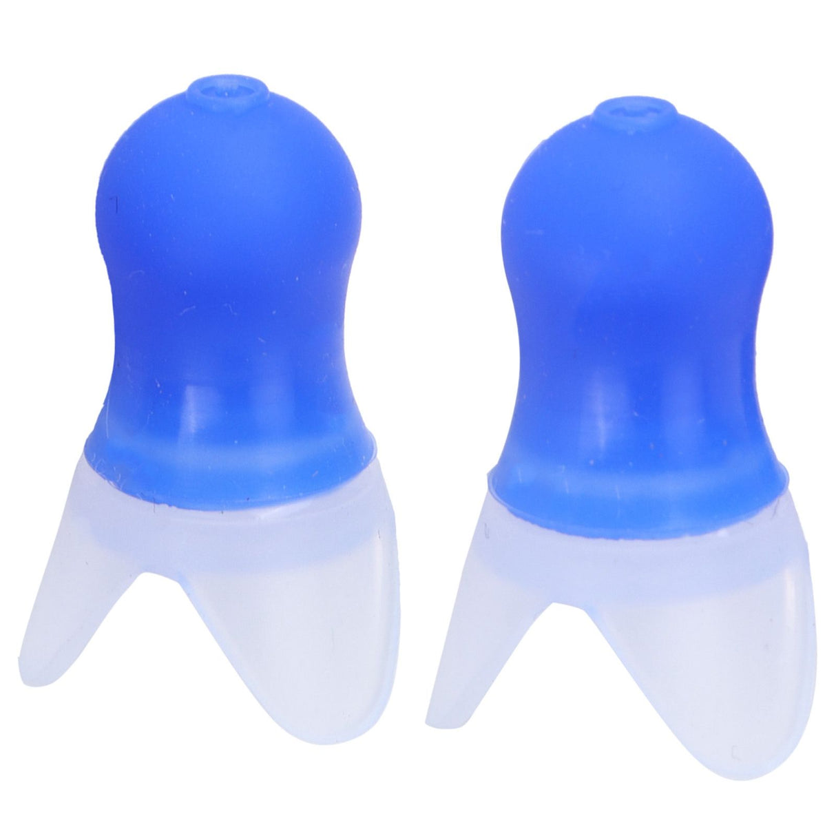 2Pcs Ear Plugs Waterproof Noise Reduction Silicone Protective Earplug for Swimming Flying(Blue L+Box )