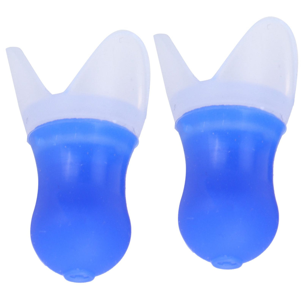 2Pcs Ear Plugs Waterproof Noise Reduction Silicone Protective Earplug for Swimming Flying(Blue L+Box )