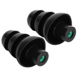 Black Ear Plugs Reusable Noise Reduction Waterproof Swimming Earplugs with Filter - Side View