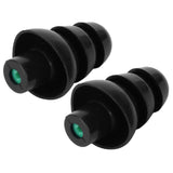 Black Ear Plugs Reusable Noise Reduction Waterproof Swimming Earplugs with Filter - Rear View