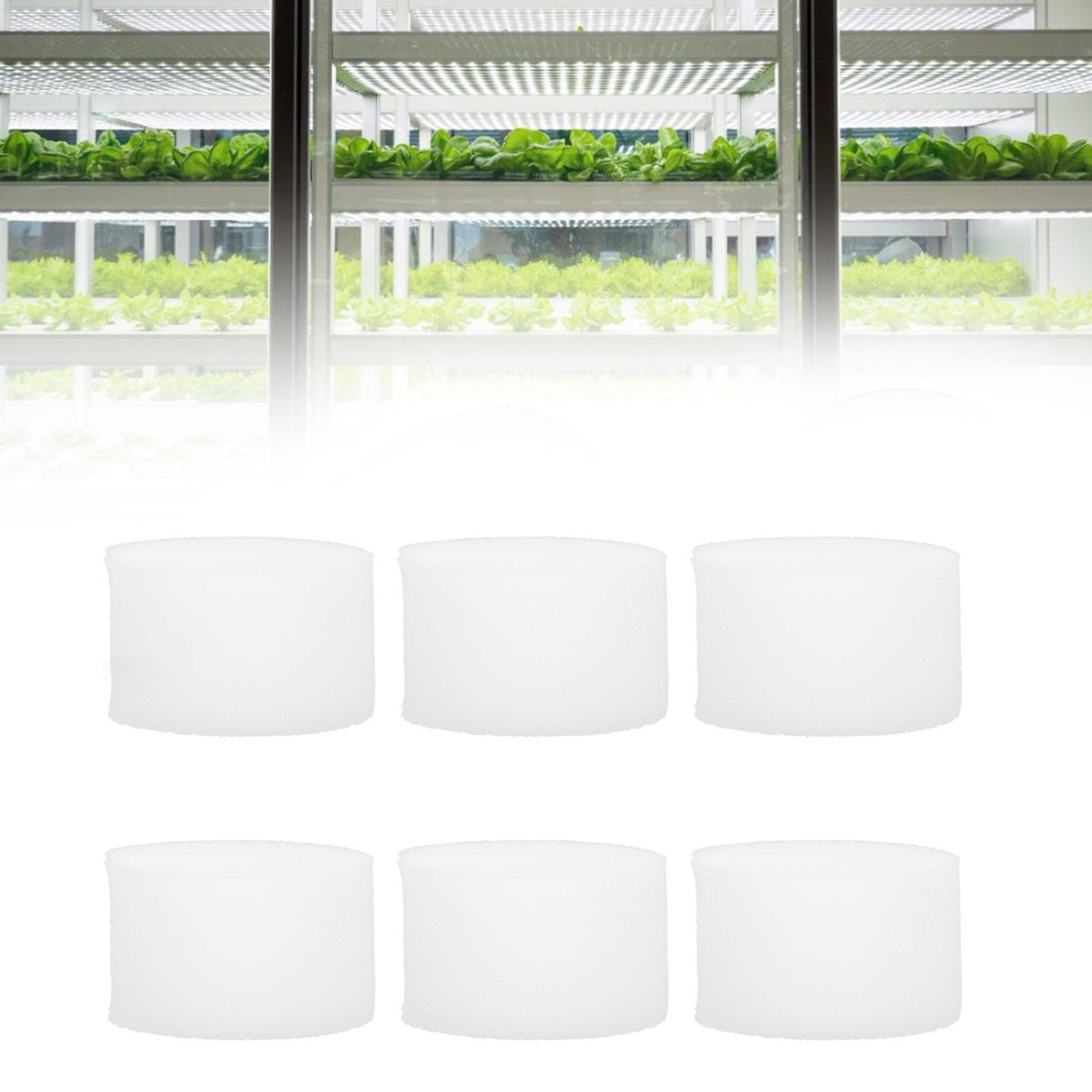 100Pcs 50mmx30mm YShape Hydroponic Sponge Planting Seedling Sponge for Soilless Culture