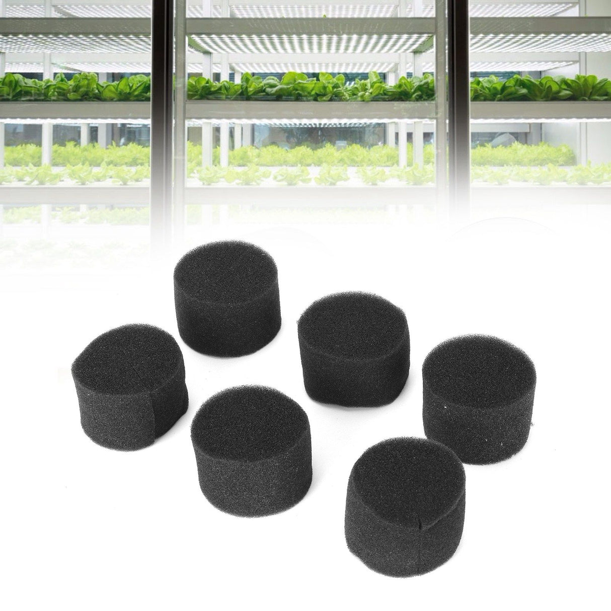 100Pcs 45mmx30mm Hydroponic Sponge Planting Seedling Sponge for Seed Growing Black