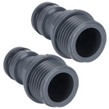 2Pcs G1/2 Male Thread Quick Connector Nipple Garden Hose Tap Nipple Adapter Irrigation Tool - Rear View