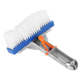 5.5in Pool Brush Portable Nylon Swimming Pool Wall Floor Cleaning Brush Accessory - 45-Degree Angle