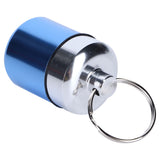 Waterproof Medicine Box Aluminium Alloy Mini Pills Case Holder for Swimming Pool SaunaLight Blue