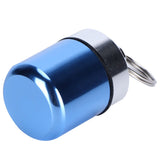 Waterproof Medicine Box Aluminium Alloy Mini Pills Case Holder for Swimming Pool SaunaLight Blue - 45-Degree Angle