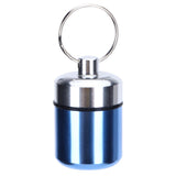 Waterproof Medicine Box Aluminium Alloy Mini Pills Case Holder for Swimming Pool SaunaLight Blue