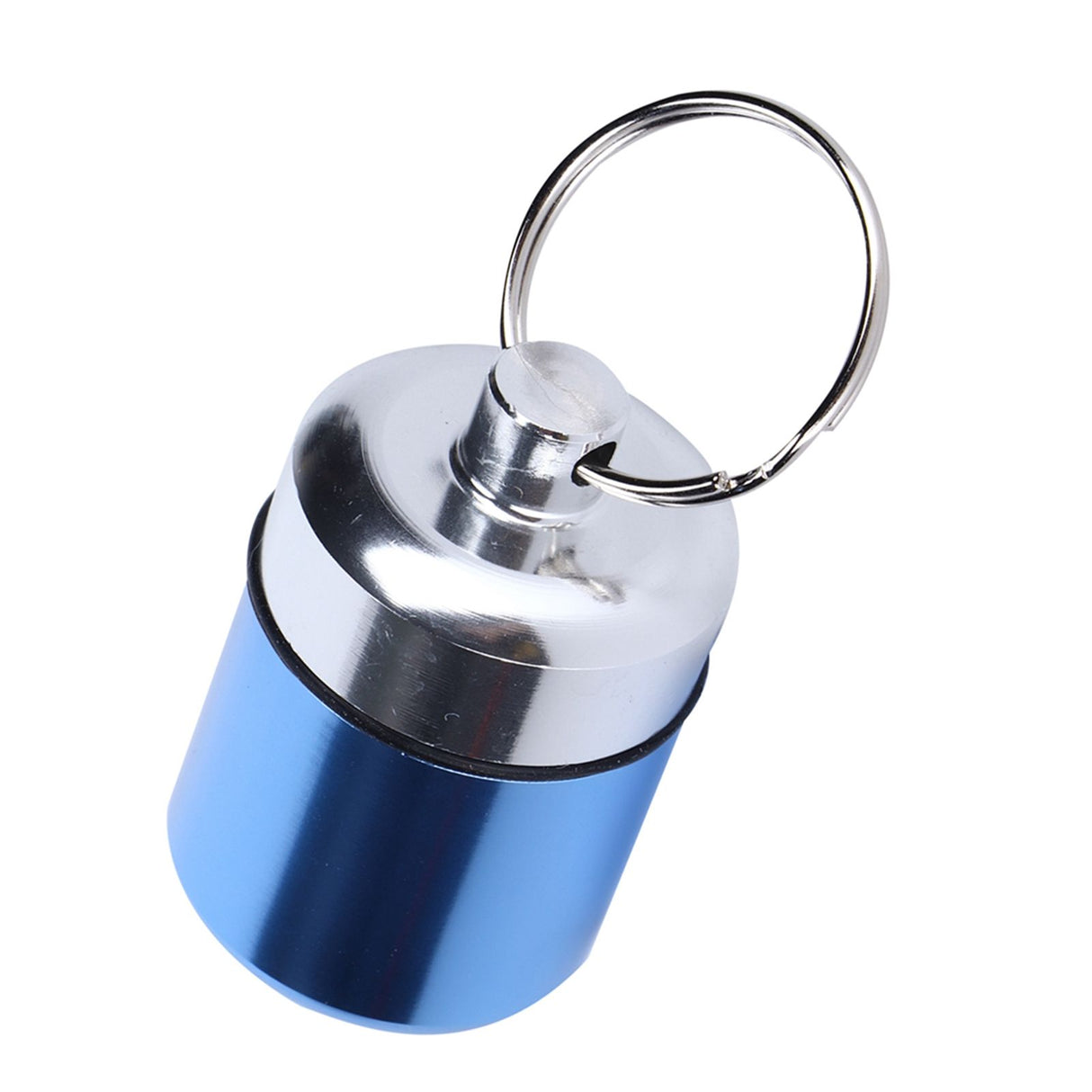 Waterproof Medicine Box Aluminium Alloy Mini Pills Case Holder for Swimming Pool SaunaLight Blue