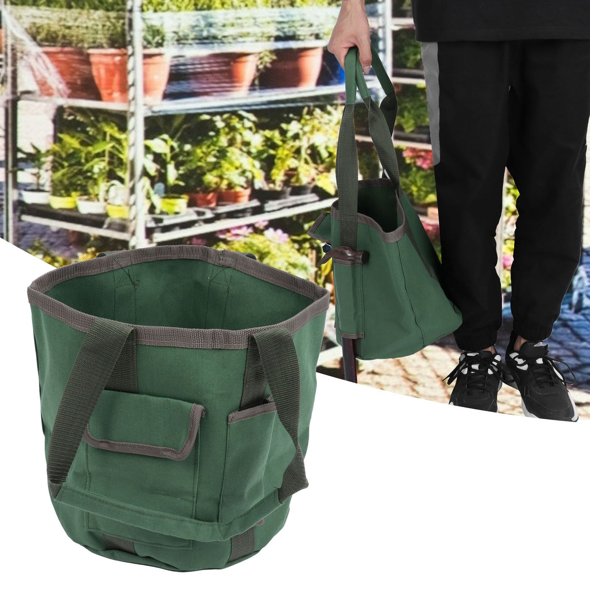 Waterproof Bucket Tool Bag Garden Tote Storage Pouch Multi Function Tool Bucket Organizer