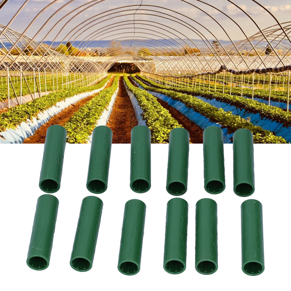 12PCS Garden Stake Connecting Pipe Vines Climbing Plant Support Stakes Connectors16mm Inner Diameter
