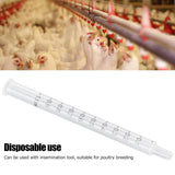 40Pcs Chicken Artificial Insemination Tool Injection Syringe Tube Poultry Farming Accessory