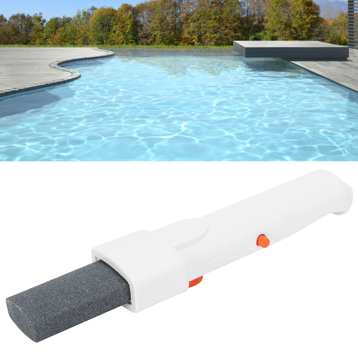Swimming Pool Cleaner Pumice Stone EZ‑Clip Handle Spa Cleaning Tool for Swimming Pool Use