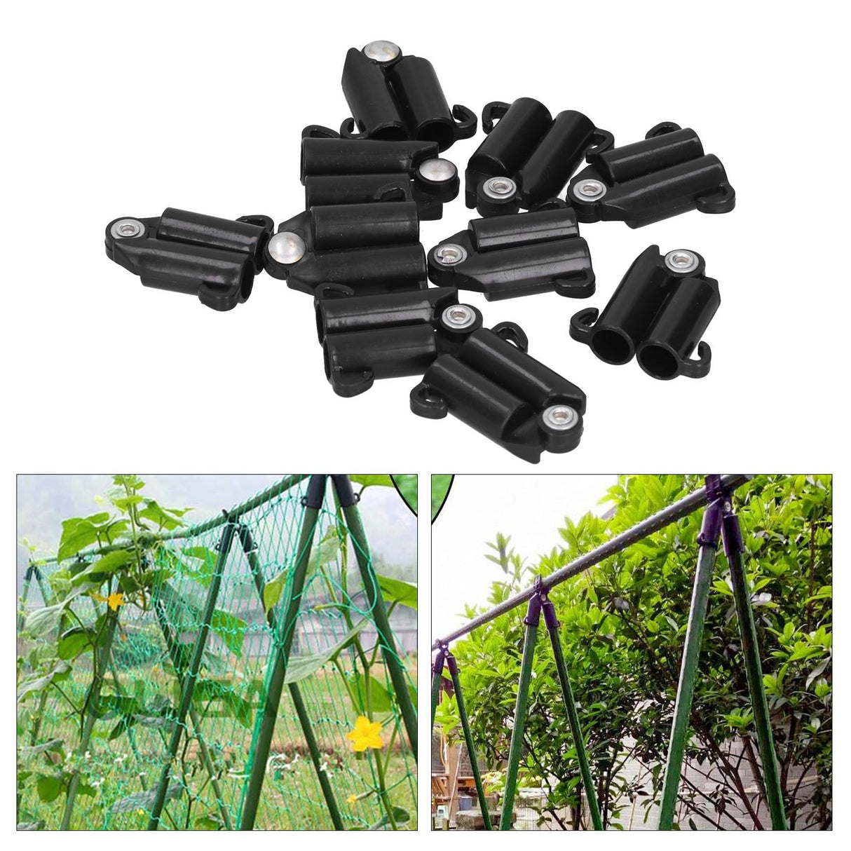 10PCS BFork Connecting Joint Gardening Stakes Climbing Plant Supports Connectors(11mm Inner Diameter )