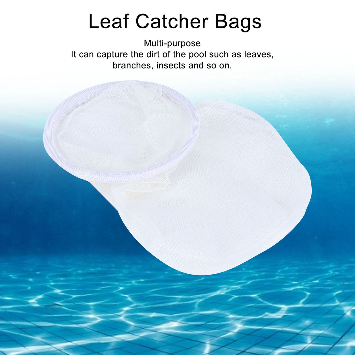 Leaf Tank Net Bag InLine Swimming Pool Leaf Tank Replacement Pool Cleaning Tool